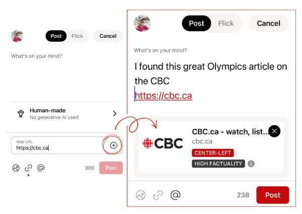 Web Preview with Fact Check